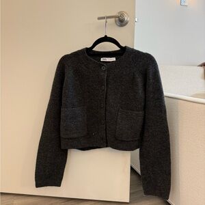 Zara Boxy Cropped Cardigan